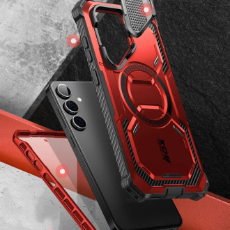 Pouzdro IBLSN Armorbox Mag Supcase s MagSafe pro Samsung Galaxy S24 - červené