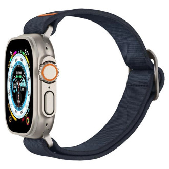 Látkový řemínek pro Apple Watch 4/5/6/7/8/SE/Ultra (44/45/49 mm) Spigen Fit Lite Ultra – tmavě modrá