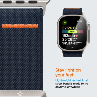 Látkový řemínek pro Apple Watch 4/5/6/7/8/SE/Ultra (44/45/49 mm) Spigen Fit Lite Ultra – tmavě modrá