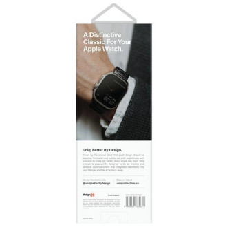 Pouzdro Uniq Osta Strap Case pro Apple Watch 42/44/45/ 49mm Series 1/2/3/4/5/6/7/8/SE/SE2/Ultra Stainless Steel Silver/Titanium Silver