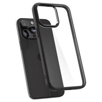 Spigen Crystal Hybrid, matná černá - iPhone 15 Pro Max