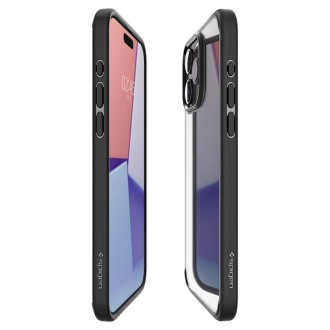 Spigen Crystal Hybrid, matná černá - iPhone 15 Pro Max