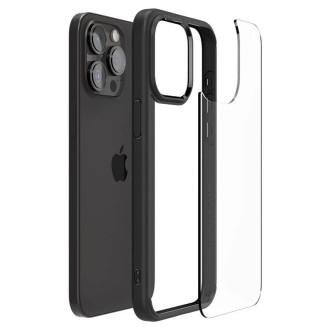 Spigen Crystal Hybrid, matná černá - iPhone 15 Pro