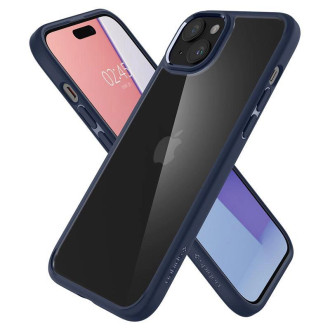 Spigen Crystal Hybrid, tmavě modrá - iPhone 15 Plus