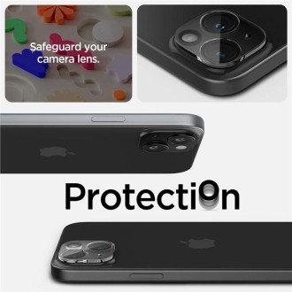 Spigen Optik.tR Camera Protector pro iPhone 15 / 15 Plus - transparentní 2 ks.