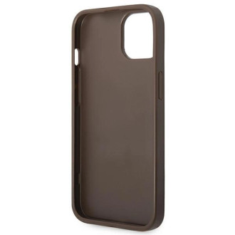 Guess GUHCP14SG4GLBR iPhone 14 6,1" brązowy/brown hard case 4G Stripe Collection