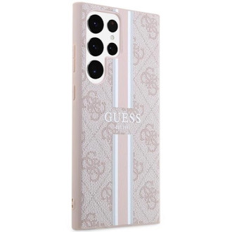 Guess GUHCS23LP4RPSP S23 Ultra S918 růžové/růžové pevné pouzdro 4G Printed Stripe