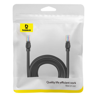 Baseus High Speed ​​​​Cat 5 RJ-45 1000Mb/s Ethernet kabel 10m kulatý - černý