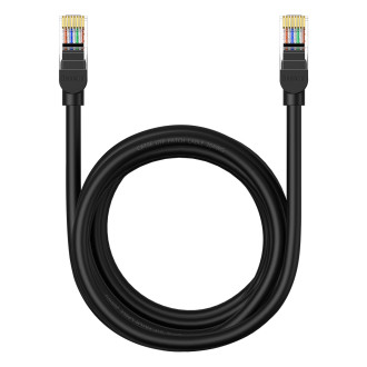 Baseus High Speed ​​​​Cat 5 RJ-45 1000Mb/s Ethernet kabel 3m kulatý - černý