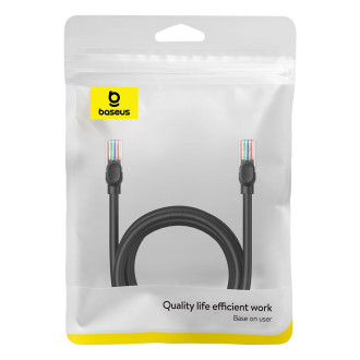 Baseus High Speed ​​​​Cat 5 RJ-45 1000Mb/s Ethernet kabel 3m kulatý - černý