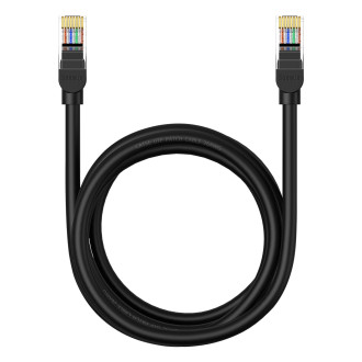 Baseus High Speed ​​​​Cat 5 RJ-45 1000Mb/s Ethernet kabel 2m kulatý - černý