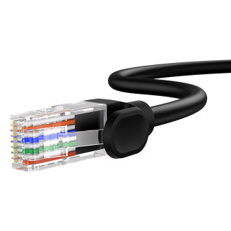 Baseus High Speed ​​​​Cat 5 RJ-45 1000Mb/s Ethernet kabel 2m kulatý - černý
