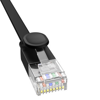 Baseus High Speed ​​​​Cat 6 RJ-45 1000Mb/s Ethernet kabel 30m plochý - černý