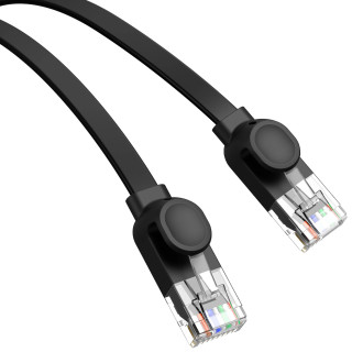 Baseus High Speed ​​​​Cat 6 RJ-45 1000Mb/s Ethernet kabel 30m plochý - černý