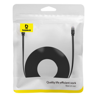 Baseus High Speed ​​​​Cat 6 RJ-45 1000Mb/s Ethernet kabel 20m plochý - černý