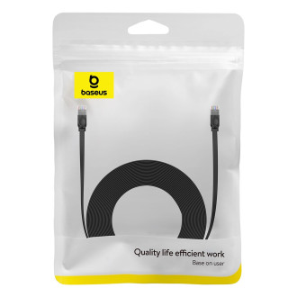 Baseus High Speed ​​​​Cat 6 RJ-45 1000Mb/s Ethernet kabel 12m plochý - černý