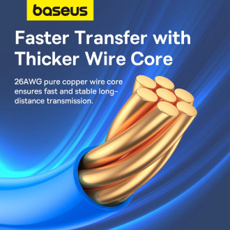 Baseus High Speed ​​​​Cat 6 RJ-45 1000Mb/s Ethernet kabel 12m plochý - černý