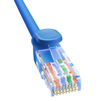 Baseus High Speed ​​​​Cat 6 RJ-45 1000Mb/s Ethernet kabel 5m kulatý - modrý