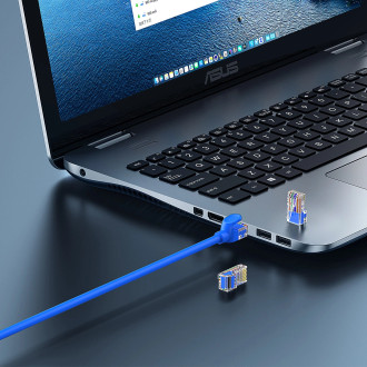 Baseus High Speed ​​​​Cat 6 RJ-45 1000Mb/s Ethernet kabel 5m kulatý - modrý