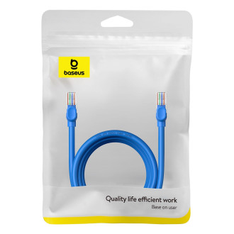 Baseus High Speed ​​​​Cat 6 RJ-45 1000Mb/s Ethernet kabel 3m kulatý - modrý