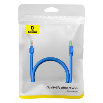 Baseus High Speed ​​​​Cat 6 RJ-45 1000Mb/s Ethernet kabel 1m kulatý - modrý