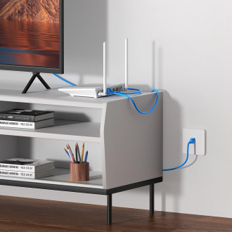 Baseus High Speed ​​​​Cat 6 RJ-45 1000Mb/s Ethernet kabel 1m kulatý - modrý