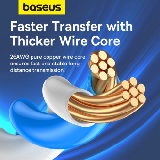 Baseus High Speed ​​​​Cat 6 RJ-45 Ethernet kabel 1000 Mb/s 0,5 m kulatý - modrý