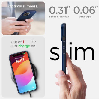 Spigen Thin Fit, tmavě modrá - iPhone 15 Plus