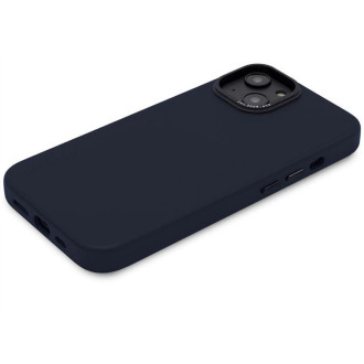 Dekódováno – ochranné kožené pouzdro kompatibilní s MagSafe pro iPhone 14 Plus (ocelově modré)