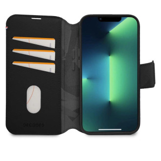 Dekódovaná odnímatelná peněženka – ochranné kožené pouzdro kompatibilní s MagSafe pro iPhone 14 Plus (černé)