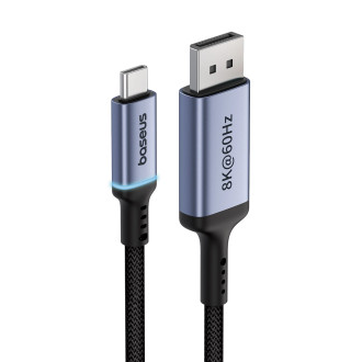 Baseus High Definition Series USB-C na DisplayPort 1.4 8K 60Hz jednosměrný kabel 1,5 m – černý