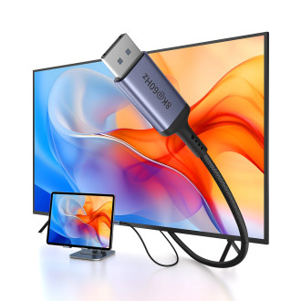 Baseus High Definition Series USB-C na DisplayPort 1.4 8K 60Hz jednosměrný kabel 1,5 m – černý