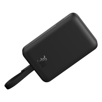 Powerbanka Baseus Magnetic Mini MagSafe 10000mAh 30W s vestavěným Lightning kabelem - černá + Baseus Simple Series USB-C - USB-C 60W 0,3m kabel