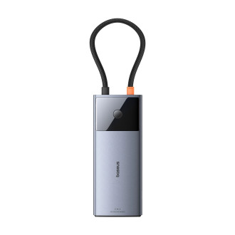 USB HUB 6v1 Baseus Metal Gleam Series II USB-A/USB-C/USB-C PD/HDMI/RJ45/SD/TF - černý