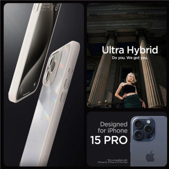 Pouzdro Spigen Ultra Hybrid pro iPhone 15 Pro - přírodní titan