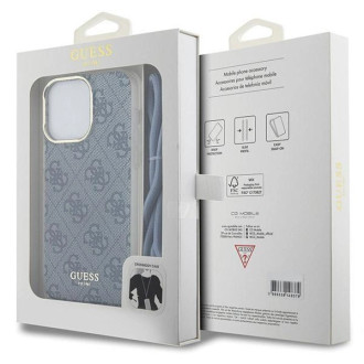 Pouzdro Guess Crossbody Cord 4G Print pro iPhone 15 Pro - modré