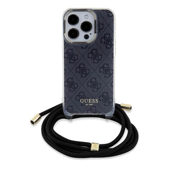 Pouzdro Guess Crossbody Cord 4G Print pro iPhone 15 Pro - černé