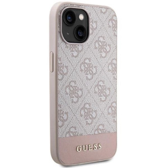Pouzdro Guess 4G Stripe Collection pro iPhone 15 / 14 / 13 - růžové