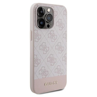 Pouzdro Guess 4G Stripe Collection pro iPhone 15 Pro Max - růžové