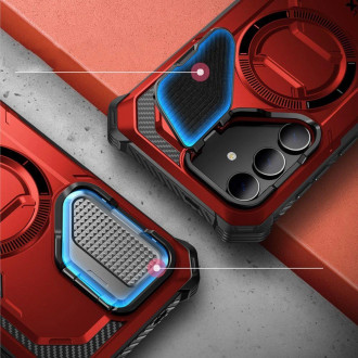 Pouzdro IBLSN Armorbox Mag Supcase s MagSafe pro Samsung Galaxy S24 - červené
