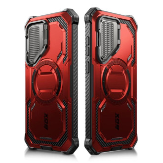 Pouzdro IBLSN Armorbox Mag Supcase s MagSafe pro Samsung Galaxy S24 - červené