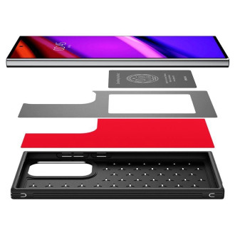 Pouzdro Spigen Cryo Armor pro Samsung Galaxy S24 Ultra - černo-červené