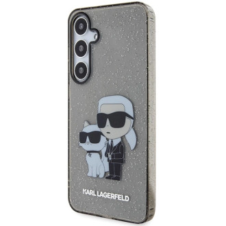 Karl Lagerfeld KLHCS24MHNKCTGK S24+ S926 černo/černé pevné pouzdro Glitter Karl&amp;Choupette