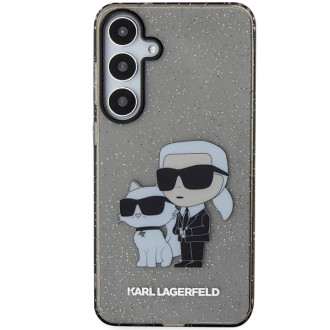 Karl Lagerfeld KLHCS24MHNKCTGK S24+ S926 černo/černé pevné pouzdro Glitter Karl&amp;Choupette