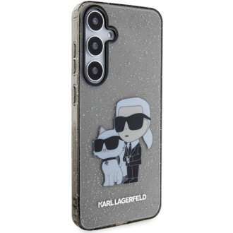 Karl Lagerfeld KLHCS24MHNKCTGK S24+ S926 černo/černé pevné pouzdro Glitter Karl&amp;Choupette