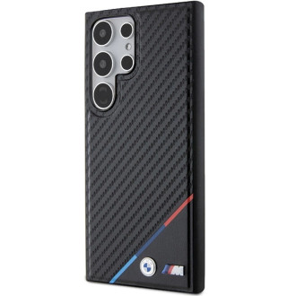BMW BMHMS24L23PUDTK S24 Ultra S928 černo/černé pevné pouzdro Carbon Tricolor Line MagSafe