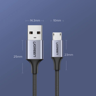 Ugreen cable USB - micro USB cable 2m gray (60148)