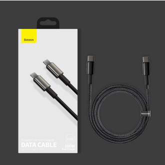 Baseus USB Type C - USB Type C kabel Napájení Rychlé nabíjení 100 W 5 A 1 m černý (CATWJ-01)