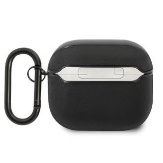 Kožené pouzdro AMG Big Logo pro AirPods 3 - černé