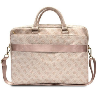 Taška Guess 4G Printed Stripes na 16&quot; notebook - růžová